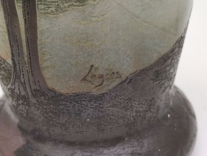 LEGRAS

VASE of baluster form out of doubled...