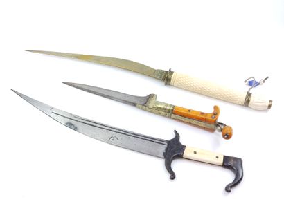 SET of three daggers with a carnelian handle...
