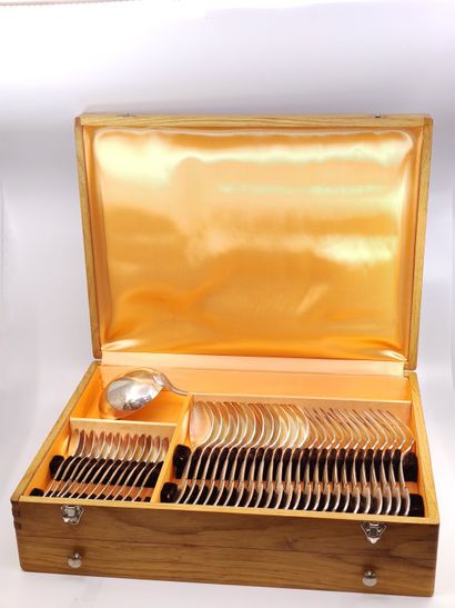 Louis XV style silver plated cutlery set...