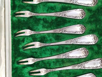 SET of twelve Louis XV style white metal...