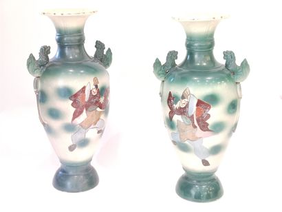 SATSUMA JAPAN 10th century

Two large polychrome...