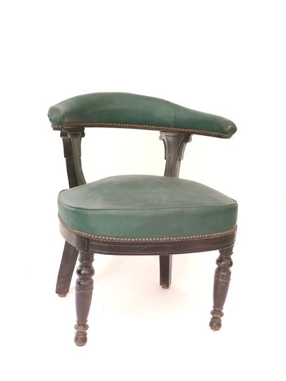FAUTEUIL de bureau en chêne et bois de placage...