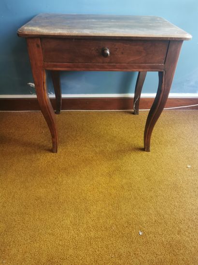 PETIT BUREAU DE STYLE louis XV en bois naturel...