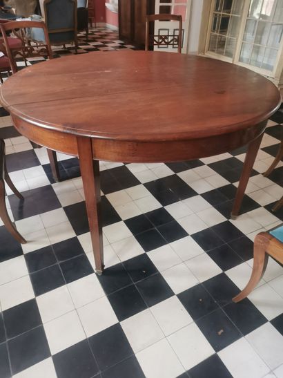 Table de salle à manger de forme ronde en...