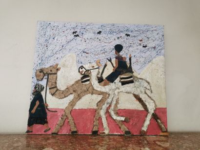 Lot de trois cadre d'œuvres d'amateurs