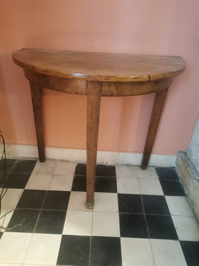 TABLE demi-lune en bois de placage de style...