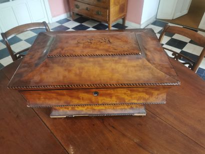 Boite a chapeaux en bois d eplaquages de...