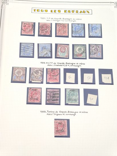 TIMBRE D'EDWARD VII DE SERVICE PERFORE