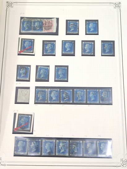 ETUDE DU 2 PENCE BLEU AVEC PLANCHE 1 FILIGRANE...