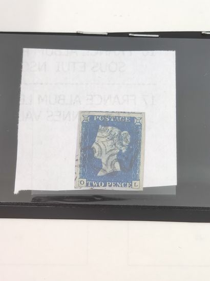 2 PENCE BLEU CROIX DE MALTE NOIRE, OBL

2e...