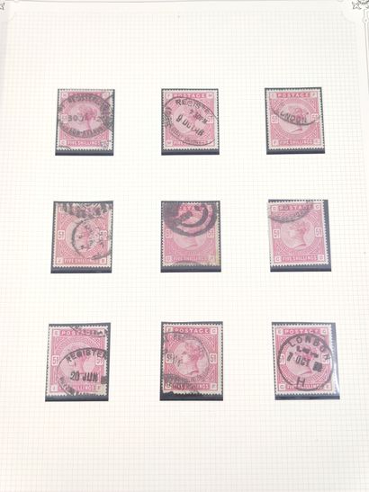 SG 180/181 5 SHILLING 1883 ROSE EXCEPTIONNELLE...
