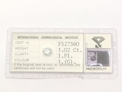 DIAMANT 1,02 CT COULEUR G IF

Certificat...