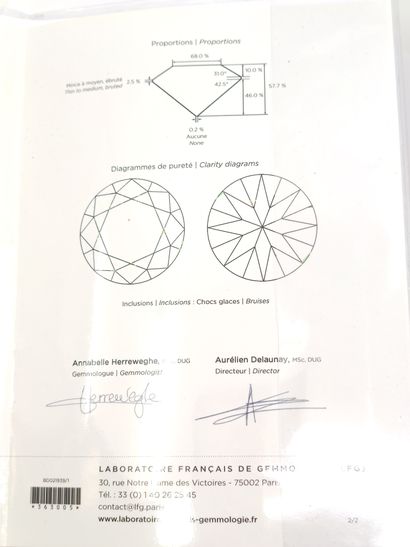 BAGUE en or gris et platine ornée d'un diamant...