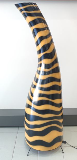 IMPORTANTE PAIRE de lampe girafe en resine...