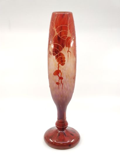 LE VERRE FRANCAIS

Vase balustre en verre...
