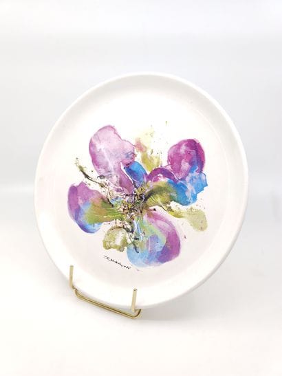 ASSIETTE décorée par ZAO WOU-KI Transposition...