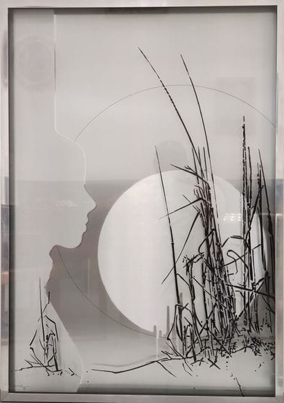 M de LETTIS - XXème - 

TABLEAU en aluminium...