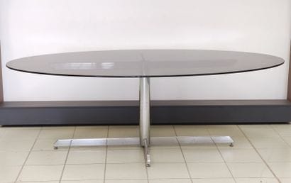FLORENCE Knoll Attribué à 

Table à plateau...
