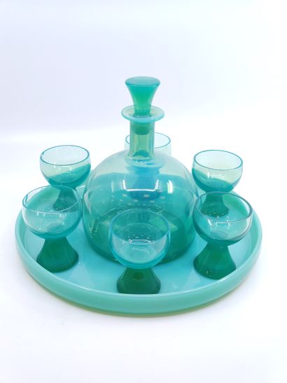 DAUM NANCY 

Service a liqueur en verre soufflé...