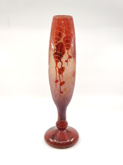 LE VERRE FRANCAIS

Vase balustre en verre...