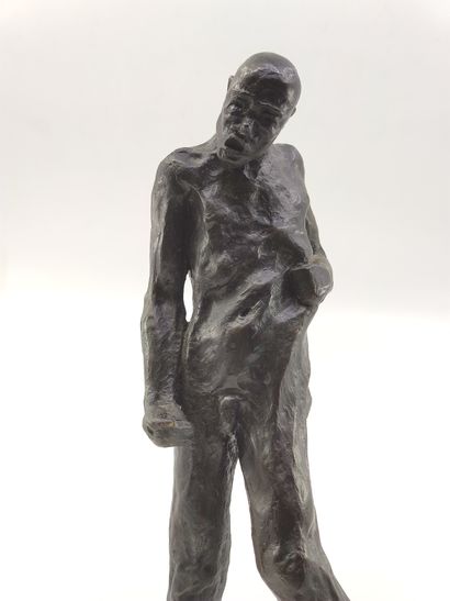 CT 

BRONZE à patine noire représentant un...