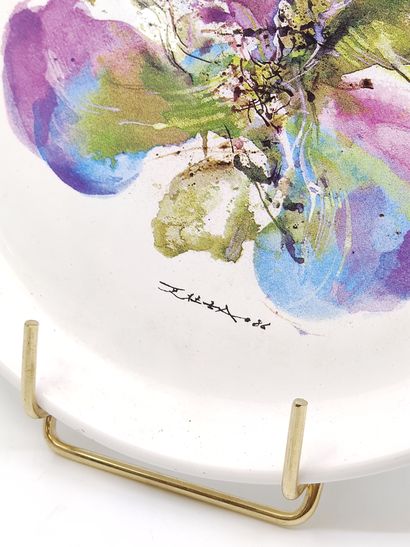 ASSIETTE décorée par ZAO WOU-KI Transposition...