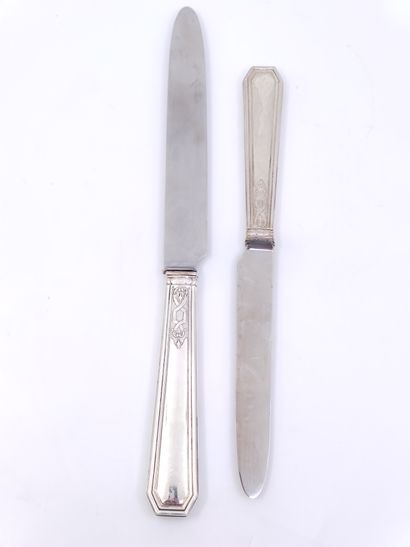 
MENAGERE de couvert Art Deco en argent de...