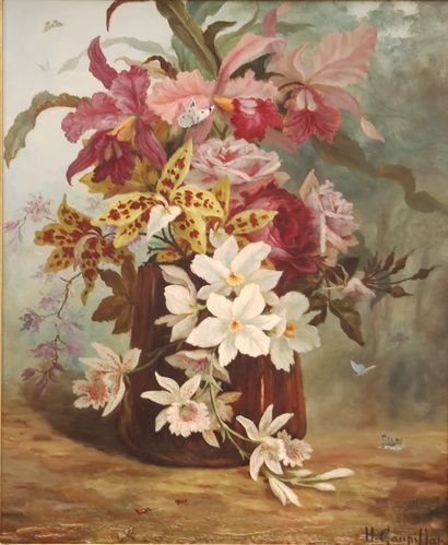 Henry GAUPILLAT

Bouquet de fleurs et papillons...