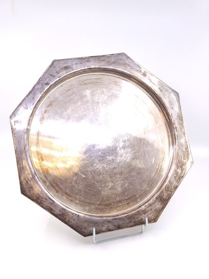 CHRISTOFLE 

Grand plat oblong en métal blanc...