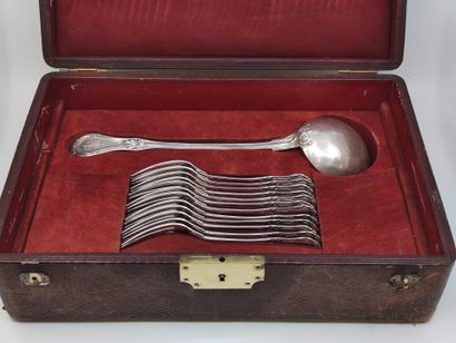 MENAGERE en argent 925 de style Louis XV...