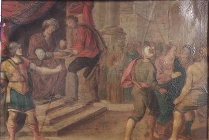 D'après DE LA CROIX 

Scène biblique 

Huile...