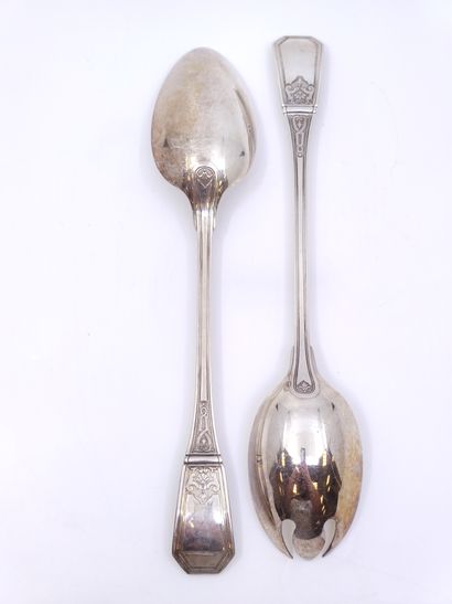 
MENAGERE de couvert Art Deco en argent de...