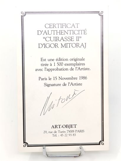 
D'après Igor MITORAJ (1944-2014)




Cuirasse...