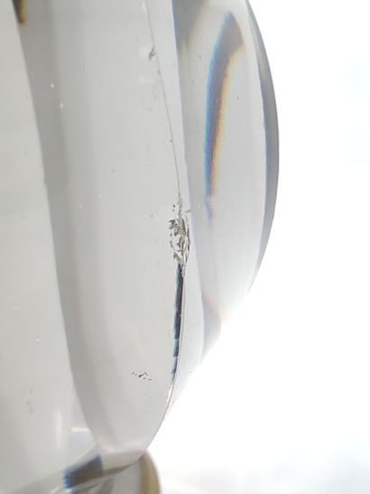 BOULE de rampe d'escalier en cristal faceté...