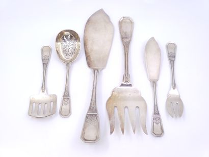 
MENAGERE de couvert Art Deco en argent de...
