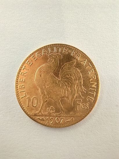 PIECE de 10 francs en or au coq 1907

Poids...