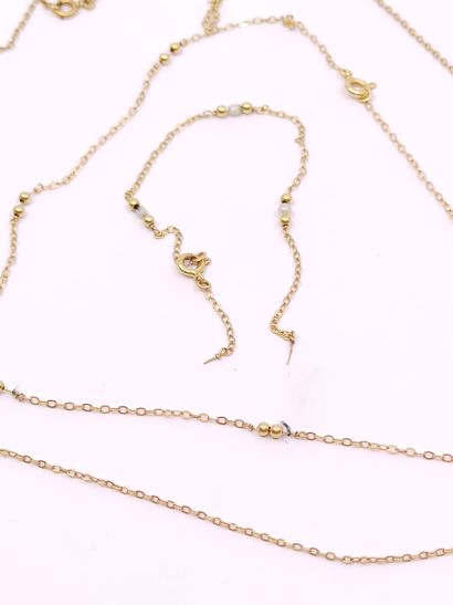 LOT D'OR 750° comprenant : 

Collier 

chaine...