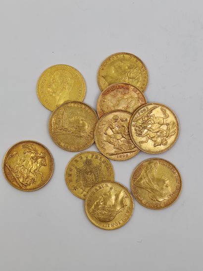 
LOT de 7 pièces souverain Victoria 1872/1882/1892/1895/1897/1899

On...