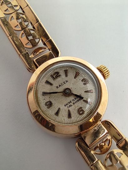 RACER 

Montre bracelet en or jaune 750°,...