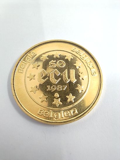 PIECE en or de 50 écus 1987 Belge

Produite...