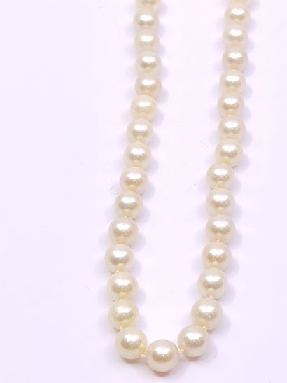 COLLIER de perles en chute (7,5 à 7,9 mm),...
