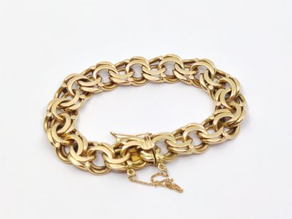 
BRACELET maille fantaisie en or jaune 750°...