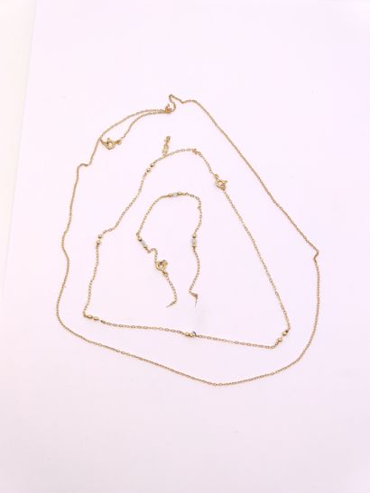 LOT D'OR 750° comprenant : 

Collier 

chaine...
