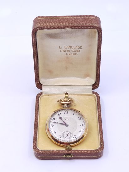 LIP

Montre a gousset en or 750°, double...