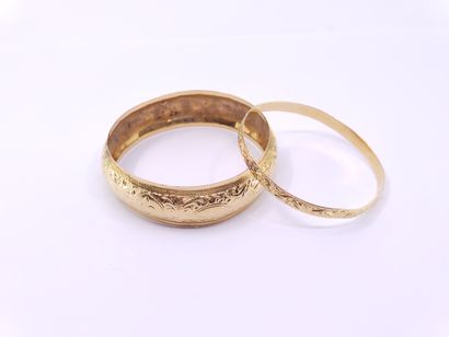 TRAVAIL ETRANGER 

DEUX bracelets joncs en...