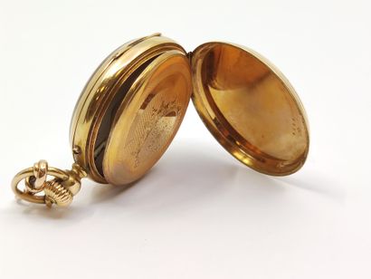 
Débris de montre de gousset en or jaune...