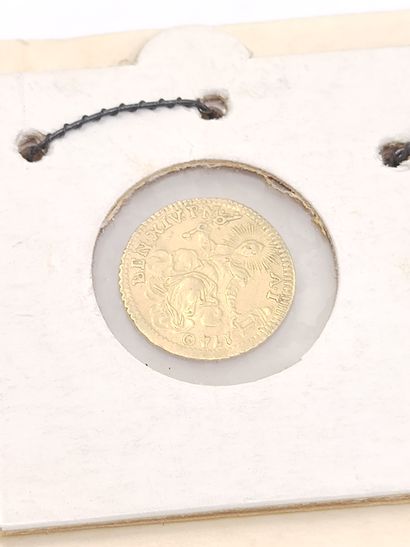 
1/2 sequin or monnaie du saint siège Benoit...