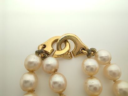SAUTOIR double rang de perles de culture,...