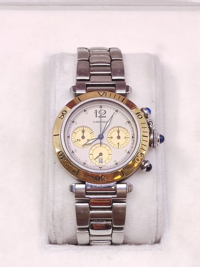 CARTIER PASHA 

Montre bracelet or et acier,...