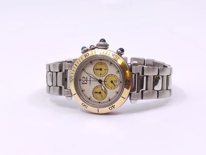CARTIER PASHA 

Montre bracelet or et acier,...